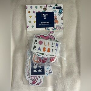 NWT Roller Rabbit 28ct Puffy Glitter Vinyl Sticker Set